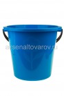 ведро пластиковое 15 л для пищевых Ромашка (02015) голубое (Ар-Пласт)