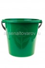 ведро пластиковое 15 л для пищевых Ромашка (02015) зеленое (Ар-Пласт)