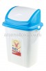 Контейнер для мусора пластиковый 12 л (02031) белый с голубым (Ар-Пласт)