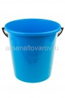 ведро пластиковое 8 л для пищевых Ромашка (02012) голубое (Ар-Пласт)