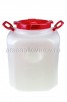 Бочка пластиковая  40 л для пищевых диаметр горла 220 мм Дачная квадратная белая (Ижевск) 