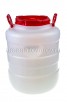 Бочка пластиковая  40 л для пищевых диаметр горла 195 мм Дачная белая (Ижевск)