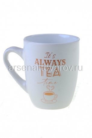 кружка чайная керамическая 390 мл (BRGD011-128195) Бочка Время чая (КНР)