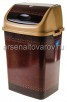Контейнер для мусора пластиковый 18 л Кожа (РП-1013) коричневый с бежевым (Россия) 