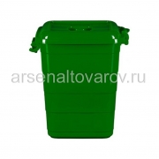 Бак пластиковый 35 л для пищевых с крышкой Брикс (01008) зеленый (Ар-Пласт)