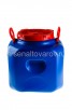 Бочка пластиковая  30 л для пищевых диаметр горла 195 мм Дачная квадратная синяя (Ижевск) 