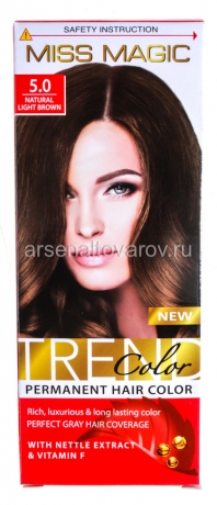 краска для волос Мисс Магик  5.0 натуральный светло-коричневый (Болгария)