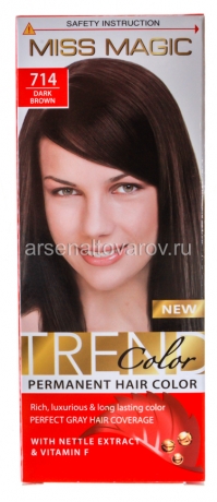 краска для волос Мисс Магик 714 темно-коричневый (Болгария)