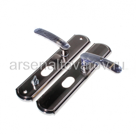 замок врезной №200-68 Эко П матовый никель-черный никель (Нора-М)