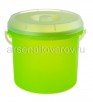 Ведро пластиковое 20 л для пищевых с крышкой (ВЕ0120) зеленое (Дарел)