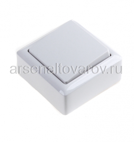 выключатель одноклавишный открытая проводка Хит 6 А белый 3360 (Шнайдер Электрик)