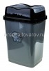 Контейнер для мусора пластиковый 18 л Флип (А024) серо-черный (Ар-Пласт) 