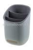 Сушилка для столовых приборов пластиковая трехсекционная Изли (М 1159) белая (Идея)