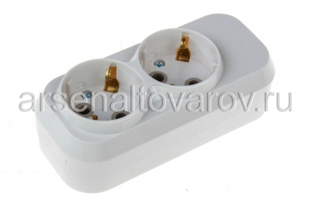 колодка розеточная 2 гнезда 16 А с заземлением (TKE-C01-KU2-Z) 1685660 (1788) (Токов Электрик)