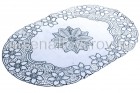 салфетка ПВХ 30*46 см овальная Грейс Лейс серебро (LO-0917B) (КНР)