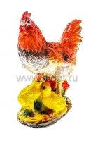 Садовая фигура Курица с цыплятами 33*30 см гипс (110) (Россия)