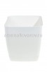 Кашпо пластиковое  3 л 17*17 см с поддоном для цветов белое Крокус (07057) (Ар-Пласт) 