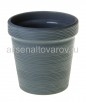 Кашпо пластиковое  1,1 л 12,8*13 см для цветов серый жемчуг Терра (КШ-9789) (BMC) 