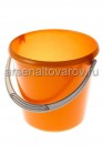 ведро пластиковое 10 л для пищевых Соло (С633ОРЖ) оранжевый перламутр (Мартика)