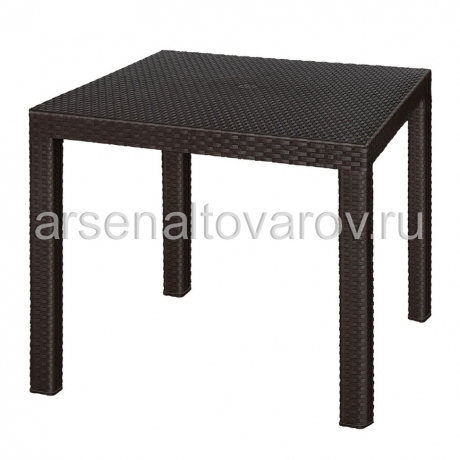 стол пластиковый квадратный 95*95*75 см Родос (584) венге (Эльфпласт)