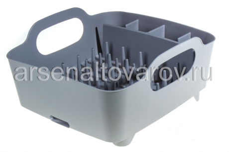 сушилка для посуды пластиковая 33*37*18 см Изли (М 1177) смоки (Идея)