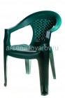 кресло пластиковое 57,5*57,5*82 см Плетенка (11010) зеленое (Ар-Пласт)