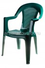 кресло пластиковое 56,5*56,5*89,5 см Ротанг (11013) зеленое (Ар-Пласт)