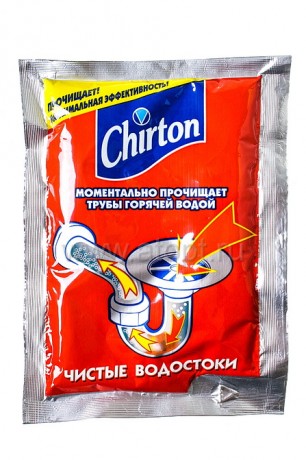 чистящее для канализационных труб горячей водой Чиртон 80 гр (Подольск)