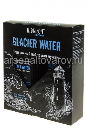 парфюмерный набор мужской Н2Оризонт Ледниковая вода (шампунь 3 в 1 500 мл + крем после бритья 110 мл) (Москва)