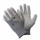 перчатки рабочие полиэстеровые с полиуретановым покрытием размер L Для точных работ Маляр PR-PUP121 (Фиберон)