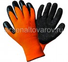 перчатки рабочие нейлоновые с латексным покрытием зимние (№4950) (КНР)