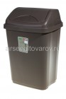 контейнер для мусора пластиковый 10 л Ультра (ЭЛ589) серо-коричневый (Эльфпласт)