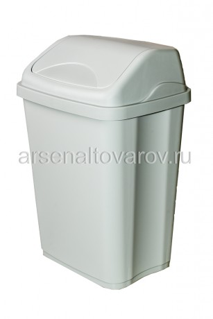 контейнер для мусора пластиковый 10 л Ультра (ЭЛ589) серый (Эльфпласт)