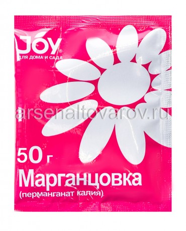 удобрение Марганцовка (калий марганцовокислый) 50 гр для замачивания семян, для подкормки плодово-ягодных и овощных культур (Джой)