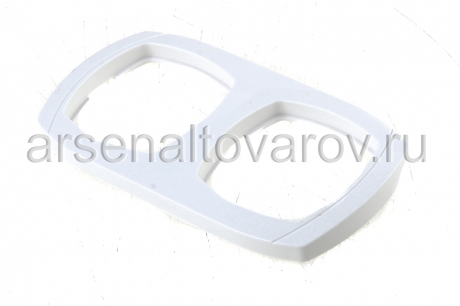 рамка на 2 поста горизонтальная Овал белая (6302Н) (КНР)