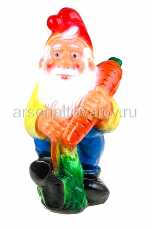садовая фигура Гном с морковью 45*25 см гипс (54) (Россия)