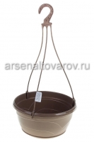 Кашпо подвесное пластиковое 6 л 28,5*14 см фраппе Венеция (5PL0359) (5Пласт)
