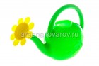 лейка садовая пластиковая 1,5 л Ромашка с рассеивателем зеленая (Ижевск)