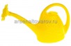 Лейка садовая пластиковая  2,5 л с рассеивателем желтая (Ижевск) 
