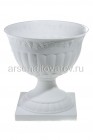 вазон для цветов пластиковый 4 л 24*25,3 см белый Флора низкий (219) (Эльфпласт)