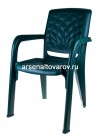 кресло пластиковое 63,5*56,5*88 см Премиум (11016) зеленое (Ар-Пласт)