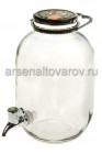 лимонадник стеклянный 3 л Гараж (Россия)