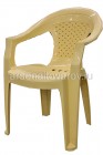 кресло пластиковое 57,5*57,5*82 см Плетенка (11010) бежевое (Ар-Пласт)