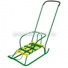 санки Ветерок со спинкой и ручкой зеленые (Ника) (В2/З2) 431159