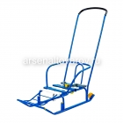 санки Тимка 5 Комфорт со спинкой и ручкой плоские полозья, ремень безопасности, на колесах голубые (Ника) (Т5К/Г2) 472494