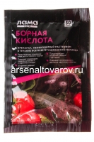 Стимулятор плодообразования Борная кислота 50 гр пакет для увеличения урожайности (Лама Торф)