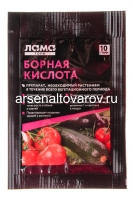 Стимулятор плодообразования Борная кислота 10 гр для увеличения урожайности (Лама Торф)