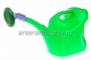 Лейка садовая пластиковая 8 л Урожайная с рассеивателем зеленая (Ижевск)