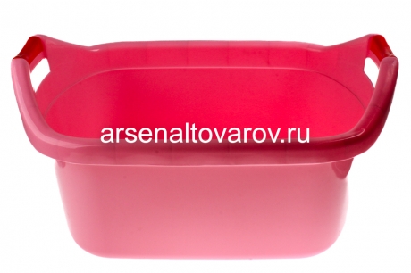 таз пластиковый овальный 48 л с ручками розовый (Ижевск)