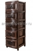 Комод пластиковый 5 секций Эконом (М6498) коричневый (Башкирия) 